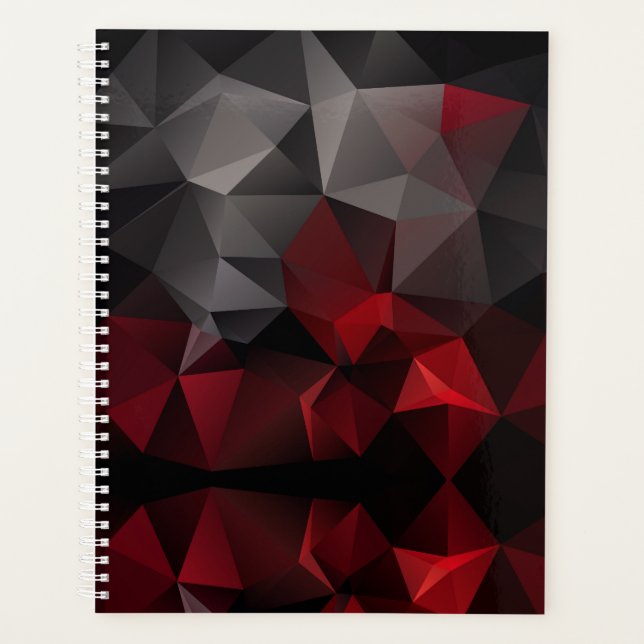 Polygonal , black and red planner (Front)