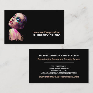 Polygonal Design, Plastic Surgeon, Plastic Surgery Business Card
