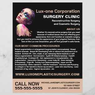 Polygonal Design, Plastic Surgeon, Plastic Surgery Flyer