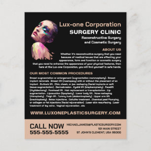 Polygonal Design, Plastic Surgeon, Plastic Surgery Flyer