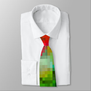 Polygonal geometrical pixel square blurred bright tie