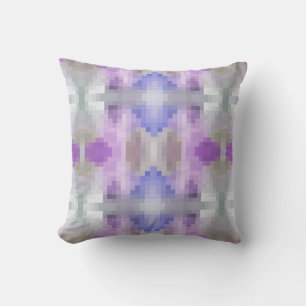 Polygonal geometrical violet purple blue pixel squ cushion