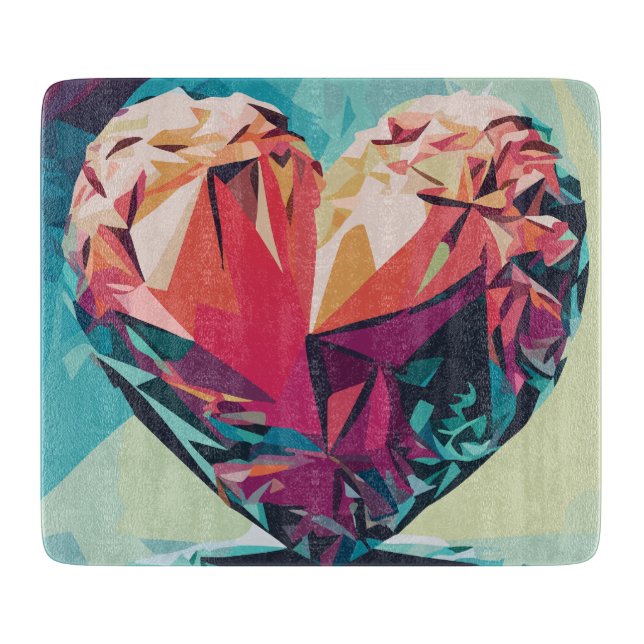 Polygonal Heart Cutting Board (Front)