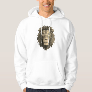 Polygonal Lion Head – Geometric Power Design for M Hoodie