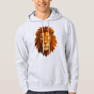 Polygonal Lion Head – Geometric Power Design for M Hoodie
