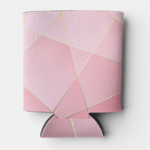 Polygonal Luxury: Golden-Pink Vintage Design. Can Cooler