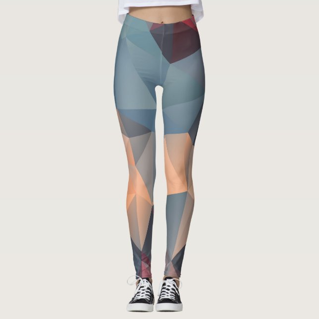 Polygonal Mosaic: Creative Geometrical Elegance. Leggings (Front)