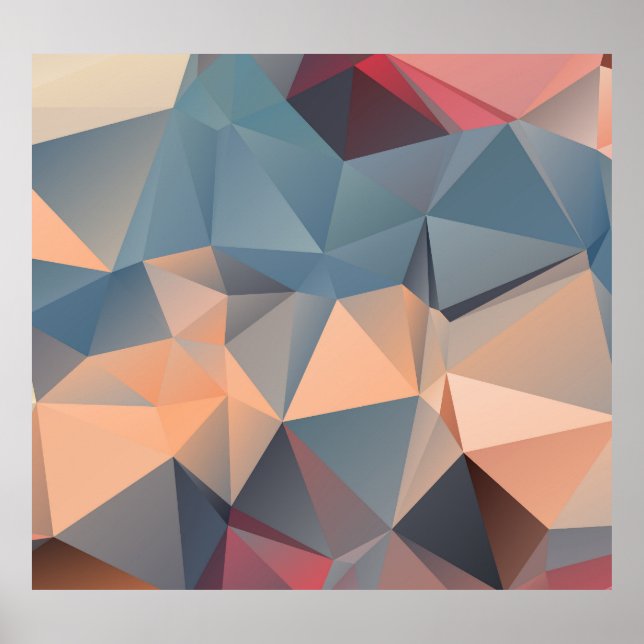 Polygonal Mosaic: Creative Geometrical Elegance. Poster (Front)