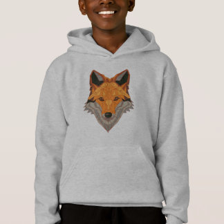 Polygonal Orange Fox Head Animal Design