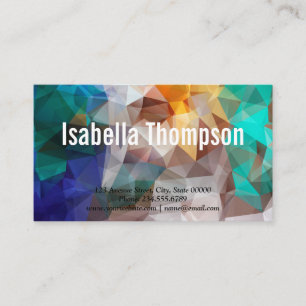 Polygonal personalised geometrical shapes triangle business card