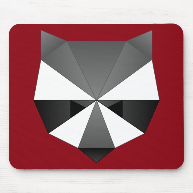 Polygonal Racoon Mouse Mat (Front)