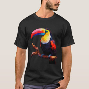 Polygonal Toucan Sitting On A Branch T-Shirt