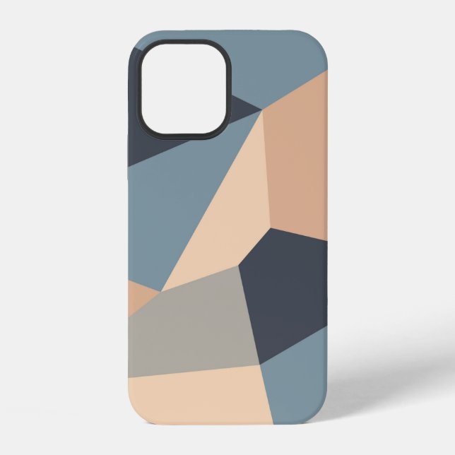 Polygonal variegated seamless pattern. multi-color iPhone case (Back)
