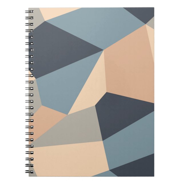 Polygonal variegated seamless pattern. multi-colou notebook (Front)