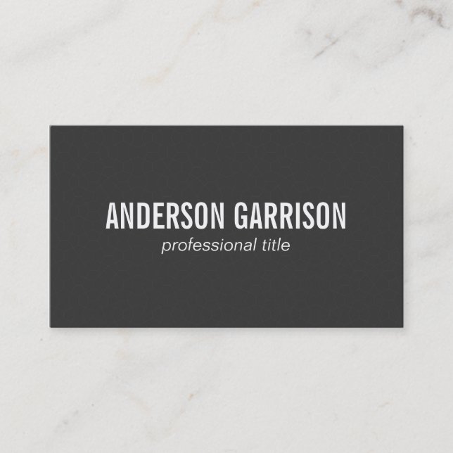 Polygons | black business card (Front)