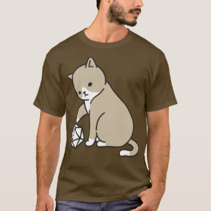 Polyhedral D20 Dice and Cats T-Shirt