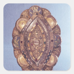 Polylobed elliptical reliquary square sticker
