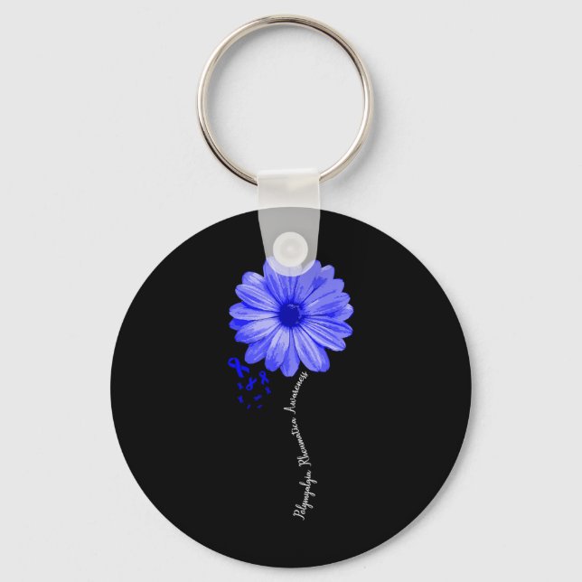 Polymyalgia Rheumatica Awareness Warrior Pretty Key Ring (Front)
