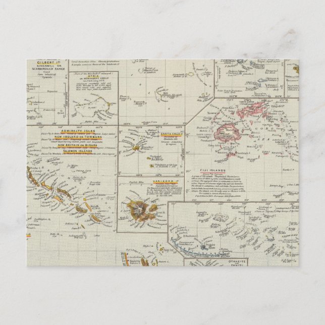 Polynesia, Islands of the Pacific Postcard (Front)