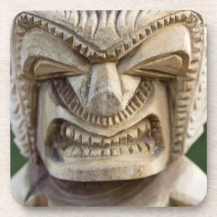 Polynesia, Kingdom of Tonga. Close-up of tiki Coaster