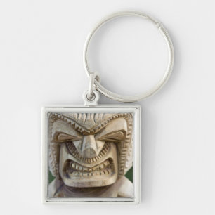 Polynesia, Kingdom of Tonga. Close-up of tiki Key Ring