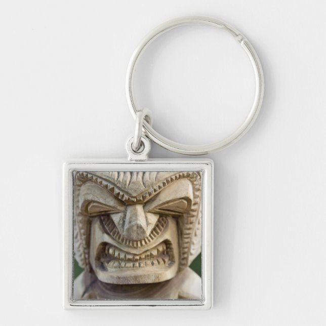Polynesia, Kingdom of Tonga. Close-up of tiki Key Ring (Front)