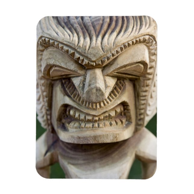Polynesia, Kingdom of Tonga. Close-up of tiki Magnet (Vertical)