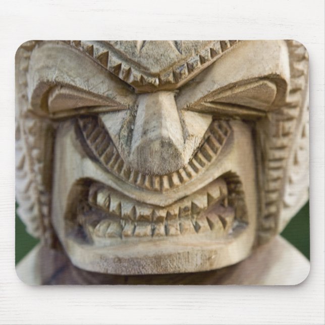 Polynesia, Kingdom of Tonga. Close-up of tiki Mouse Mat (Front)