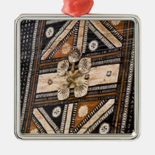 Polynesia, Kingdom of Tonga. Detail of tapa Metal Tree Decoration