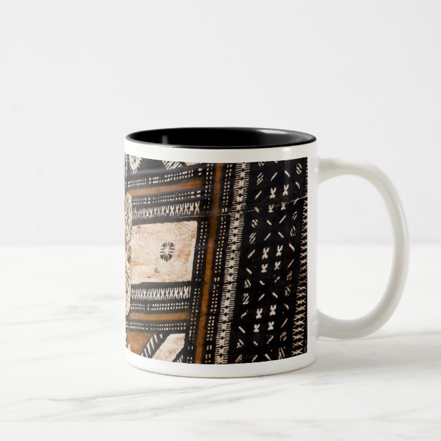 Polynesia, Kingdom of Tonga. Detail of tapa Two-Tone Coffee Mug (Right)