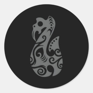 Polynesia Maori Aia Spiritual Tribal Tattoo New Ze Classic Round Sticker