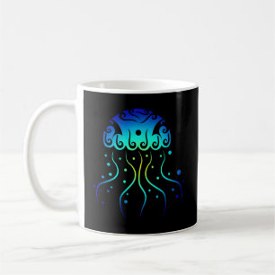 Polynesia Maori Jellyfish Tribal Tattoo New Zealan Coffee Mug