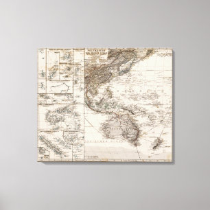 Polynesia Map Canvas Print