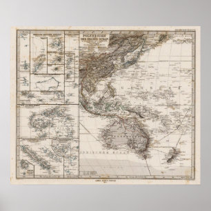 Polynesia Map Poster