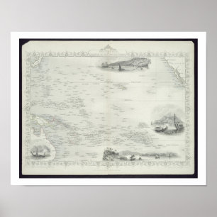 Polynesia or Islands in the Pacific Ocean, from a Poster