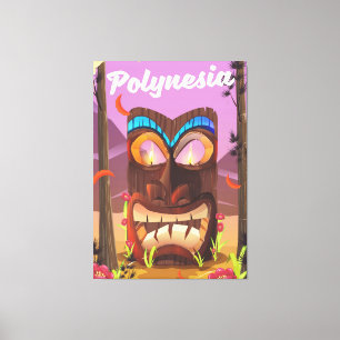 Polynesia Tiki mask Canvas Print