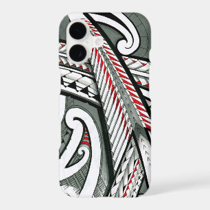 polynesian art red grey tattoo design island hawai