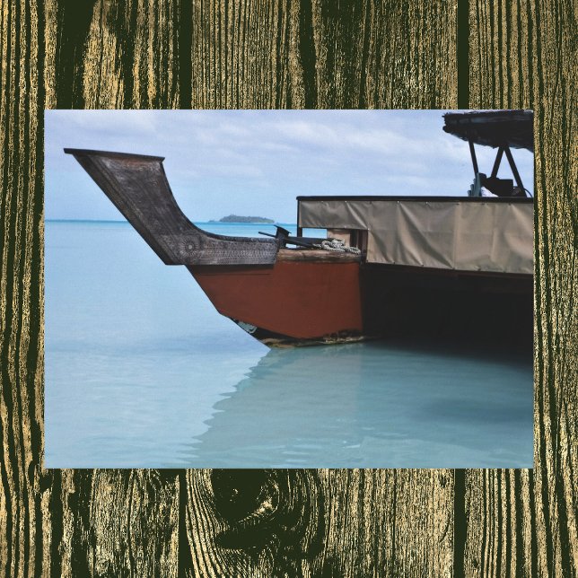 Polynesian Boat and Island Wrapped Canvas (Creator Uploaded)