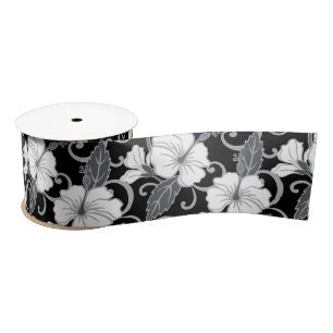 POLYNESIAN DREAM (BLACK) SATIN RIBBON