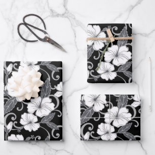 POLYNESIAN DREAM (BLACK) WRAPPING PAPER SHEET