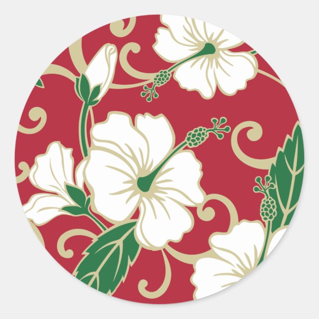 POLYNESIAN DREAM (CHRISTMAS) CLASSIC ROUND STICKER (Front)