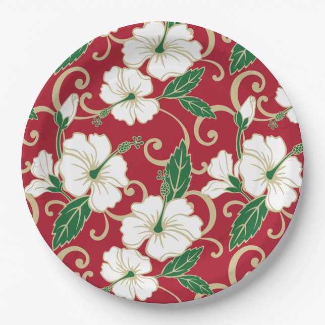 POLYNESIAN DREAM (CHRISTMAS) PAPER PLATE (Front)