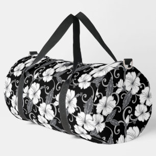 POLYNESIAN DREAM PATTERN IN BLACK DUFFLE BAG