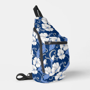 POLYNESIAN DREAM PATTERN IN BLUE SLING BAG