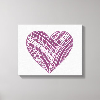 Polynesian Heart Canvas Print