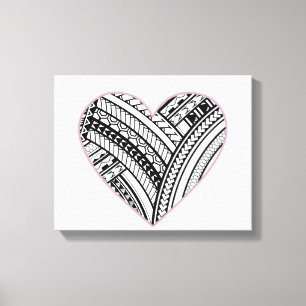 Polynesian Heart Canvas Print