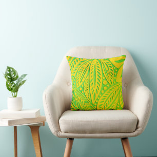 Polynesian Leaves Cushion
