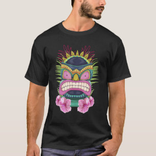 Polynesian Luau Party Statue Tiki Mask Totem Hawai T-Shirt