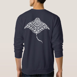Polynesian Tattoo Manta Ray  Sweatshirt
