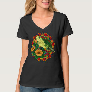 Polynesian Tribal Mandala Flowers Animal Hawaiian T-Shirt